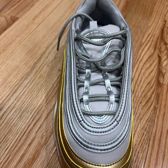 Nike Air Max 97 Gold and Silver Sneakers - Picture 2 of 4